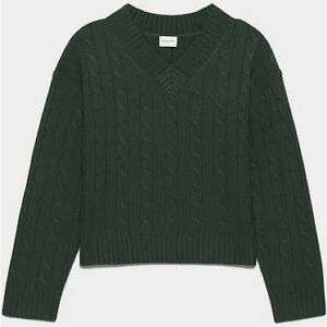 Sunday Best Forest Green V-Neck Sweater